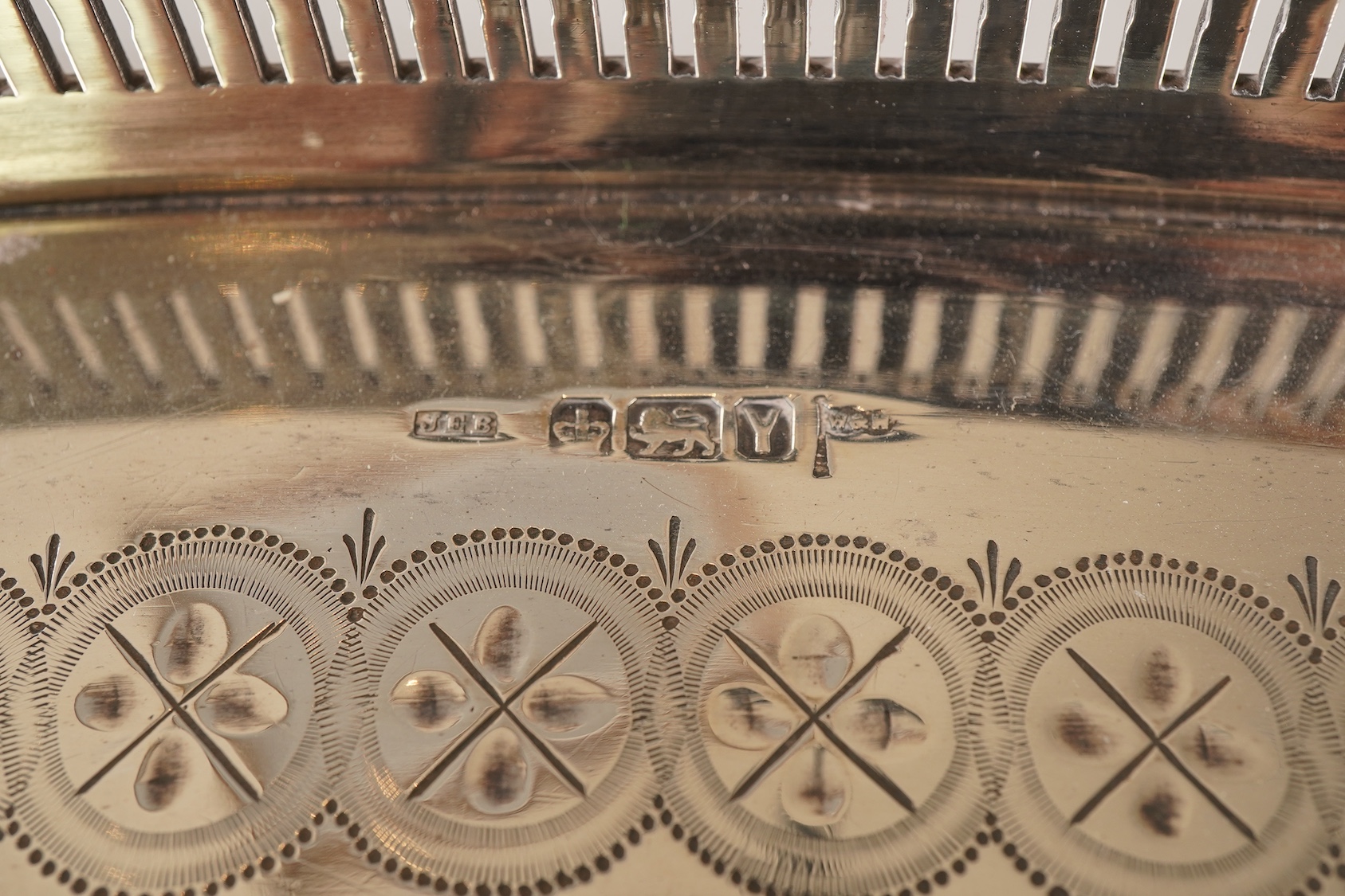 A late Victorian five piece silver tea and coffee service, all pieces with makers marks for John Edward Bingham and Walker & Hall